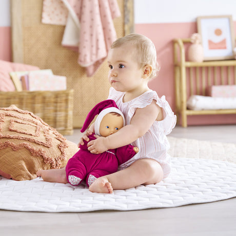 Doudou - COROLLE - Babipouce Rose Grenadine - 28 cm - senteur vanille - des la naissance