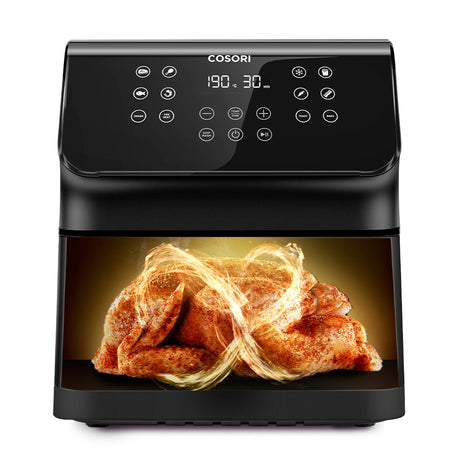 Friteuse sans huile COSORI - Premium II Chef Edition - Capacité 6,2L - 12 programmes - Pack 50 papiers cuisson - 1700W - Noir