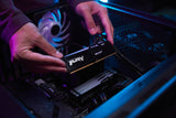 Barrette mémoire 32Go DIMM DDR5 Kingston Fury Beast RGB  5200MHz (Noir)