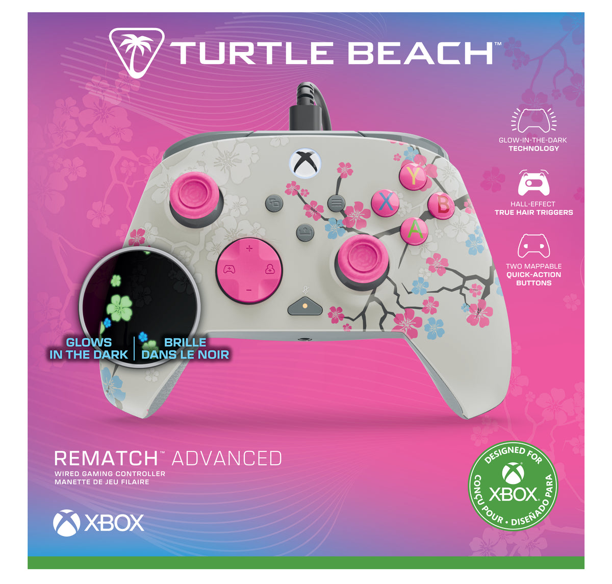 Manette de jeu - Xbox - Rematch Advanced - Filaire - Cherry Blossom - Compatible PC - Turtle Beach