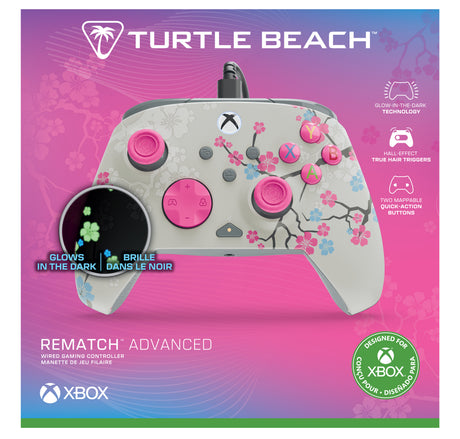 Manette de jeu - Xbox - Rematch Advanced - Filaire - Cherry Blossom - Compatible PC - Turtle Beach