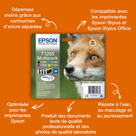 EPSON Cartouche d'encre T1281 Noir - Renard (C13T12814012)