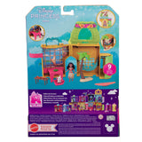 Disney Vaiana Histoires a empiler Coffret de maison de poupée avec une petite poupée Vaiana, 1 ami animal et 9 accessoires - MATTEL