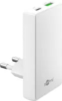 Chargeur secteur Goobay Fast Charger 90ïÂ¿Â½ Flat 1x USB-C + 1x USB-A 45W (Blanc)