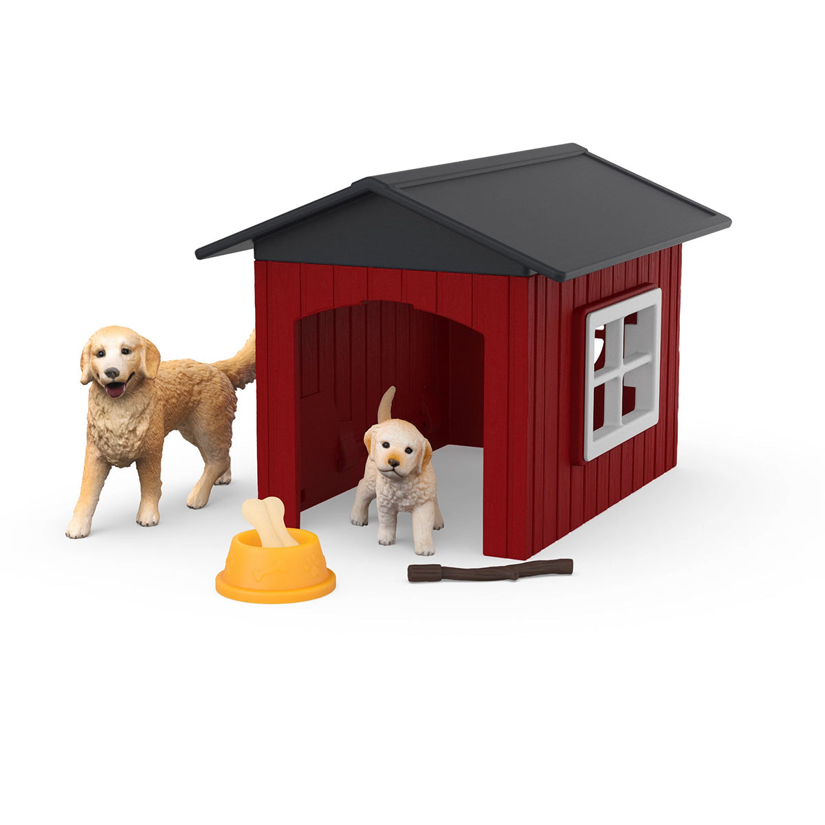 Coffret Niche avec Golden Retriever, SCHLEICH 42722 Farm World, Des 4 ans