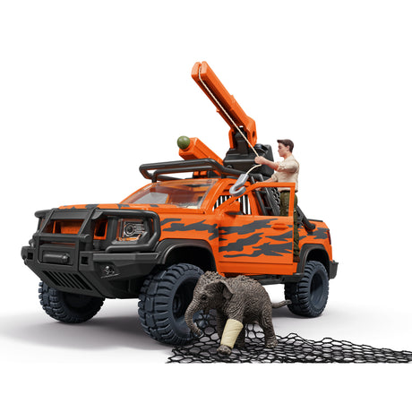 Figurine Aventures en 4x4 dans la jungle, Schleich 42720 Gamme Wild Life