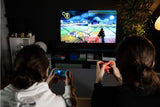 Manettes Joypads - Nintendo Switch et Switch OLED - KONIX - Autonomie 8 h - Fonction vibration - Bleu et rouge