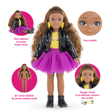 Poupée Mannequin - COROLLE - Melody Fashion Week Paris - 28 cm - 4 accessoires - Senteur vanille - Des 4 ans