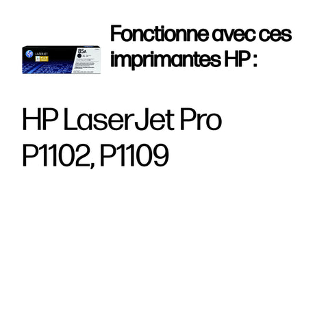 Cartouche de toner HP 85A (CE285A) noir pour imprimantes LaserJet P1102/P1106/M1132MFP/M1212MFP/m1217MFP