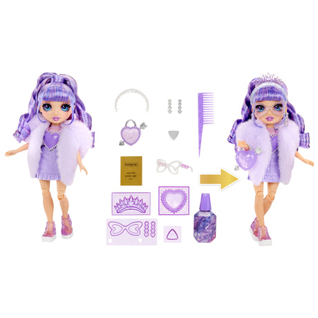 Rainbow High Cristal Poupée Mannequin 27 cm - Violet