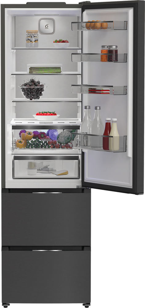 Réfrigérateur multiportes - WHIRLPOOL - WHKF6353XBR6E - 351 L - NoFrost - Classe C - Multiflow - 203,5x59,5x66,3 - Dark Inox