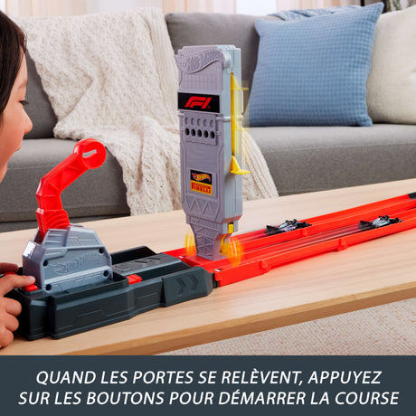 Ensemble véhicule de course et piste Hot Wheels JKM88 Multicolore