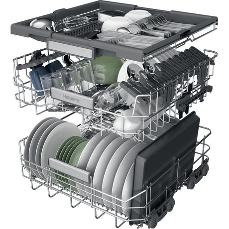 Lave-vaisselle tout encastrable HOTPOINT H7IHP40L - 15 couverts - 40 dB - Classe C - Maxi Space - tiroir a couverts