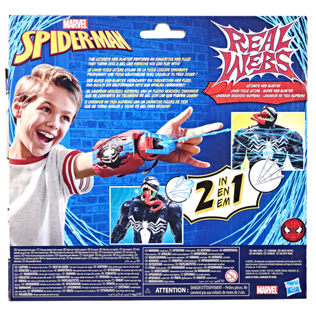 Lance-toile ultime Spider-Man blaster 2-en-1, jouet de déguisement Spider-Man, des 5 ans, Marvel Spider-Man Real Webs