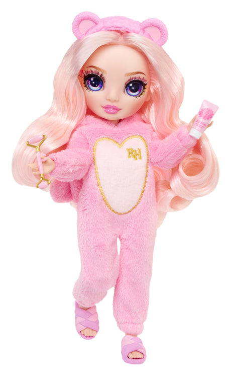 Junior High Pyjama Party - Poupée mannequin articulée 22cm - Bella (rose) - Nombreux accessoires - a partir de 4 ans