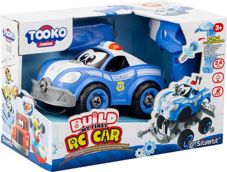 Voitre télécommandée - TOOKO - CONSTRUIS MA VOITURE DE POLICE RC - Technologie follow-me - Des 2 ans