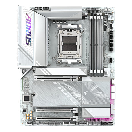 Carte mere - GIGABYTE - X870E A ELITE WF7 ICE - Format ATX - Chipset AMD X870E - DDR5 & PCIe 5.0 - WiFi 7