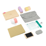 FISHER-PRICE Set de télétravail en Bois, 9 éléments avec ordinateur portable et téléphone en bois HXV11