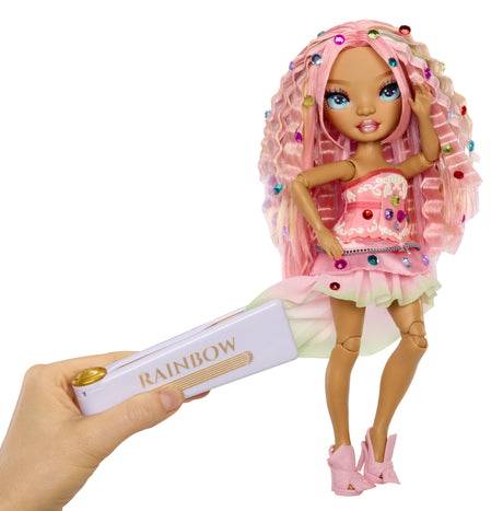 Rainbow High - Poupée Mannequin Be Dazzling - Adeline Rose - 28 cm - Pierres précieuses scintillantes et accessoires inclus