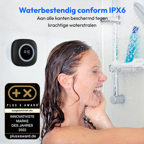 Radio de Douche - MEDION - FM - Bluetooth - IPX6 - Ventouse de fixation - Noir