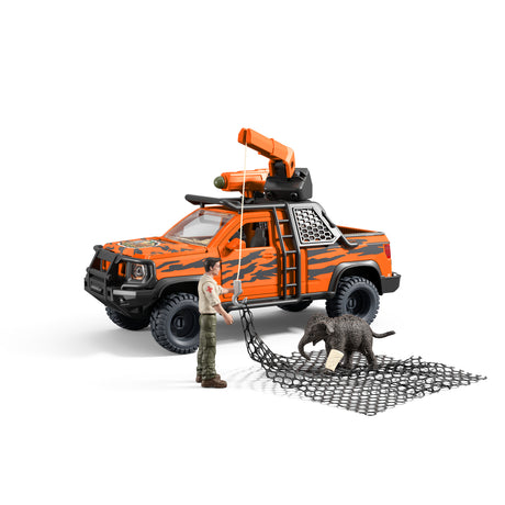 Figurine Aventures en 4x4 dans la jungle, Schleich 42720 Gamme Wild Life