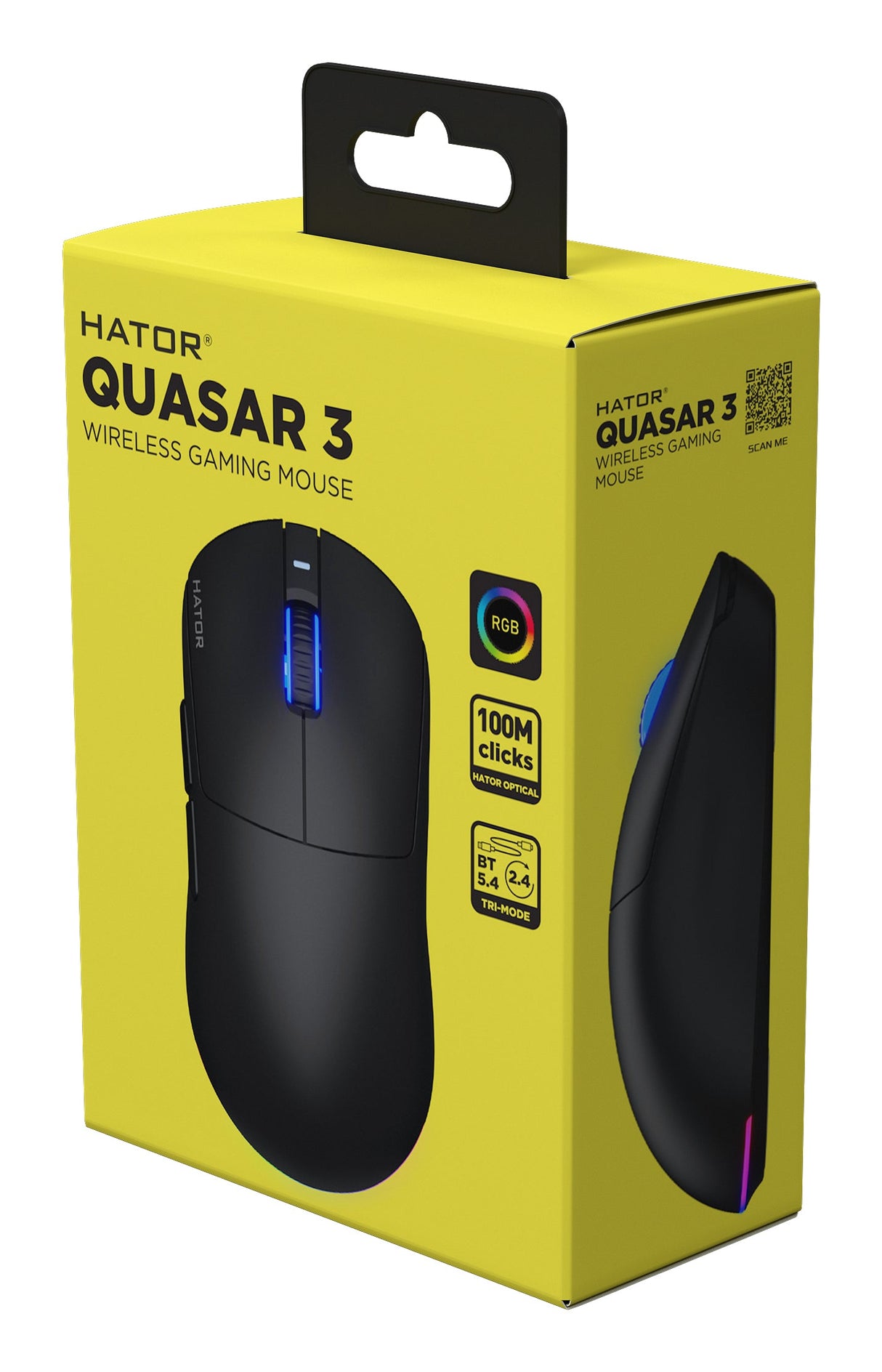 Souris sans fil Gamer Hator Quasar 3 (Noir)