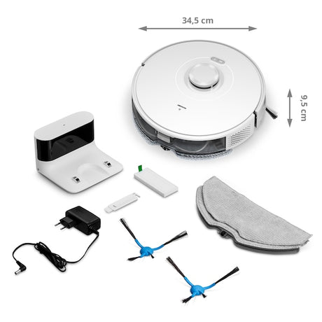 Aspirateur laveur robot X10 SW MEDION MD11782 - 120 min - 2700 Pa - 400 ml - Blanc
