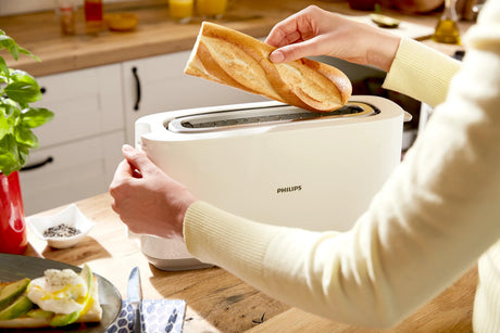 Grille-pain - PHILIPS - HD2590/00 - Collection Daily petit déjeuner - 1 fente longue - 830W - Blanc