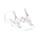 Support Élévateur Tooq TQLRS0033-AL-G pour Ordinateurs Portables (Gris)