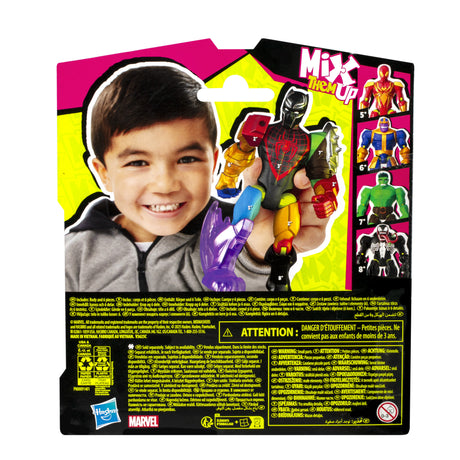 MixMashers Black Panther, figurine 12 cm personnalisable a mélanger et combiner avec accessoires, Marvel, des 4 ans
