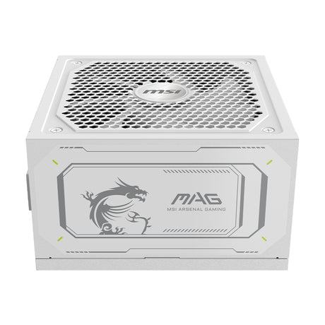 Bloc d'alimentation PC - MSI - MAG A1000GL - PCIe CEM 5.1 - 1000 W - Ventilateurs 135 mm - Blanc
