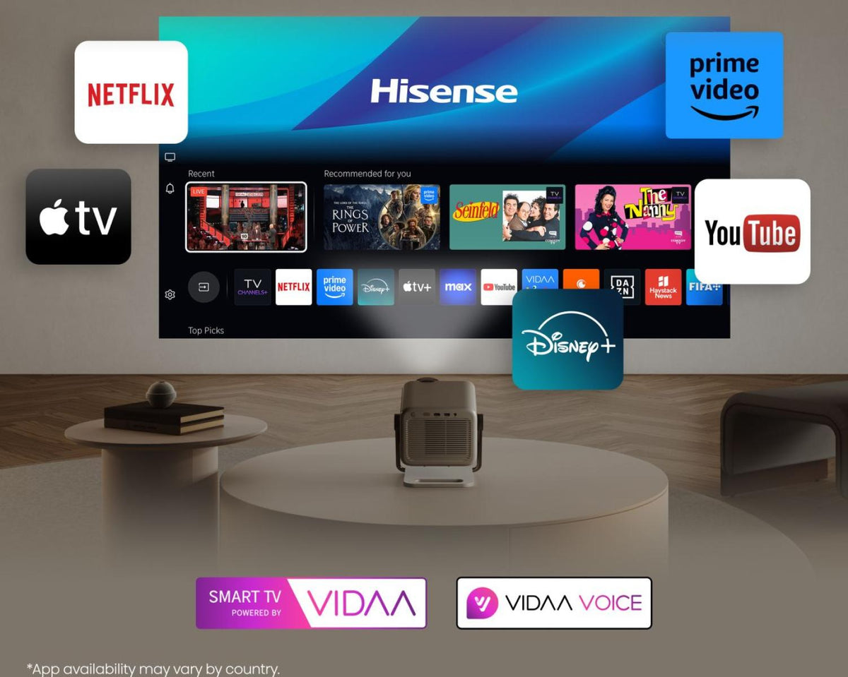 Vidéoprojecteur - HISENSE - M2SE Pro - 4K UHD - Triple Laser Trichroma - 1150 ANSI Lumens - Smart TV VIDAA - Dolby Vision