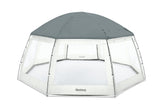 BESTWAY - Dôme de protection pour piscine - Octogonal 600 x 600 x 295 cm - Gris