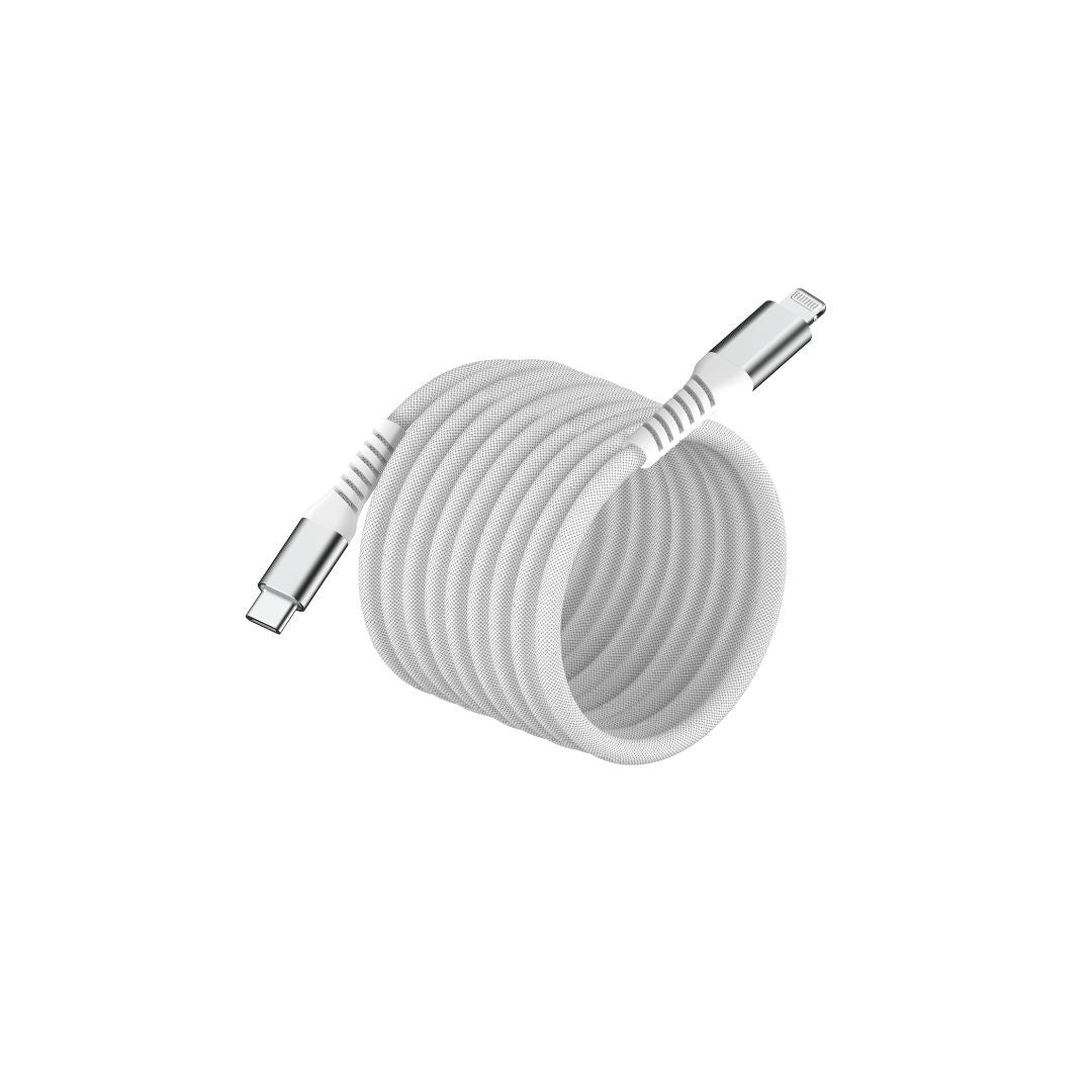 c ble USB-C/Lightning magnétique, USB2,0 - 9V/3A/27W, 2 mètres blanc