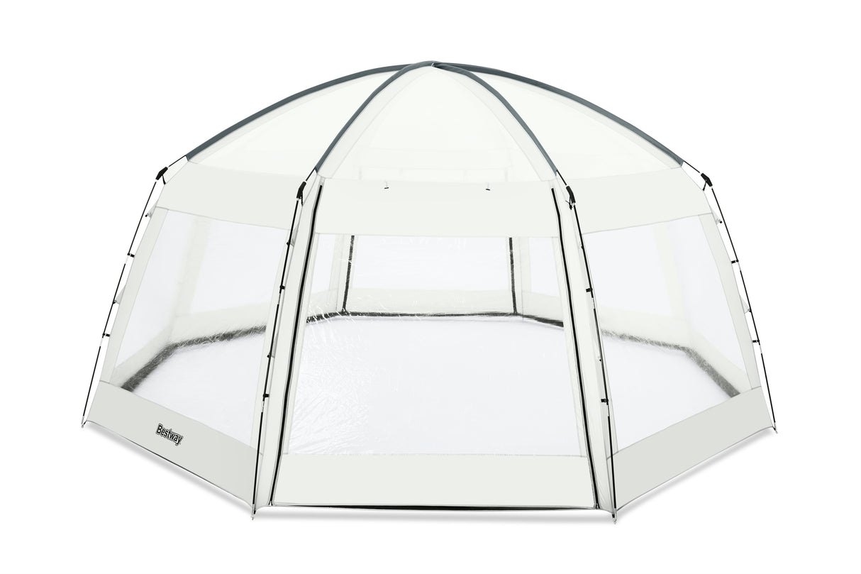 BESTWAY - Dôme de protection pour piscine - Octogonal 600 x 600 x 295 cm - Gris