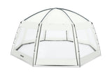 BESTWAY - Dôme de protection pour piscine - Octogonal 600 x 600 x 295 cm - Gris