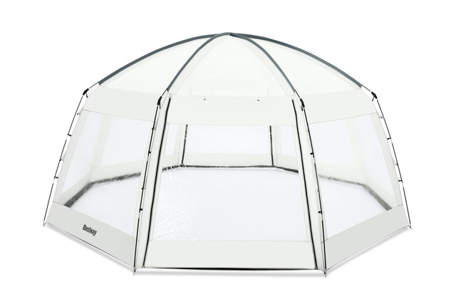 BESTWAY - Dôme de protection pour piscine - Octogonal 600 x 600 x 295 cm - Gris