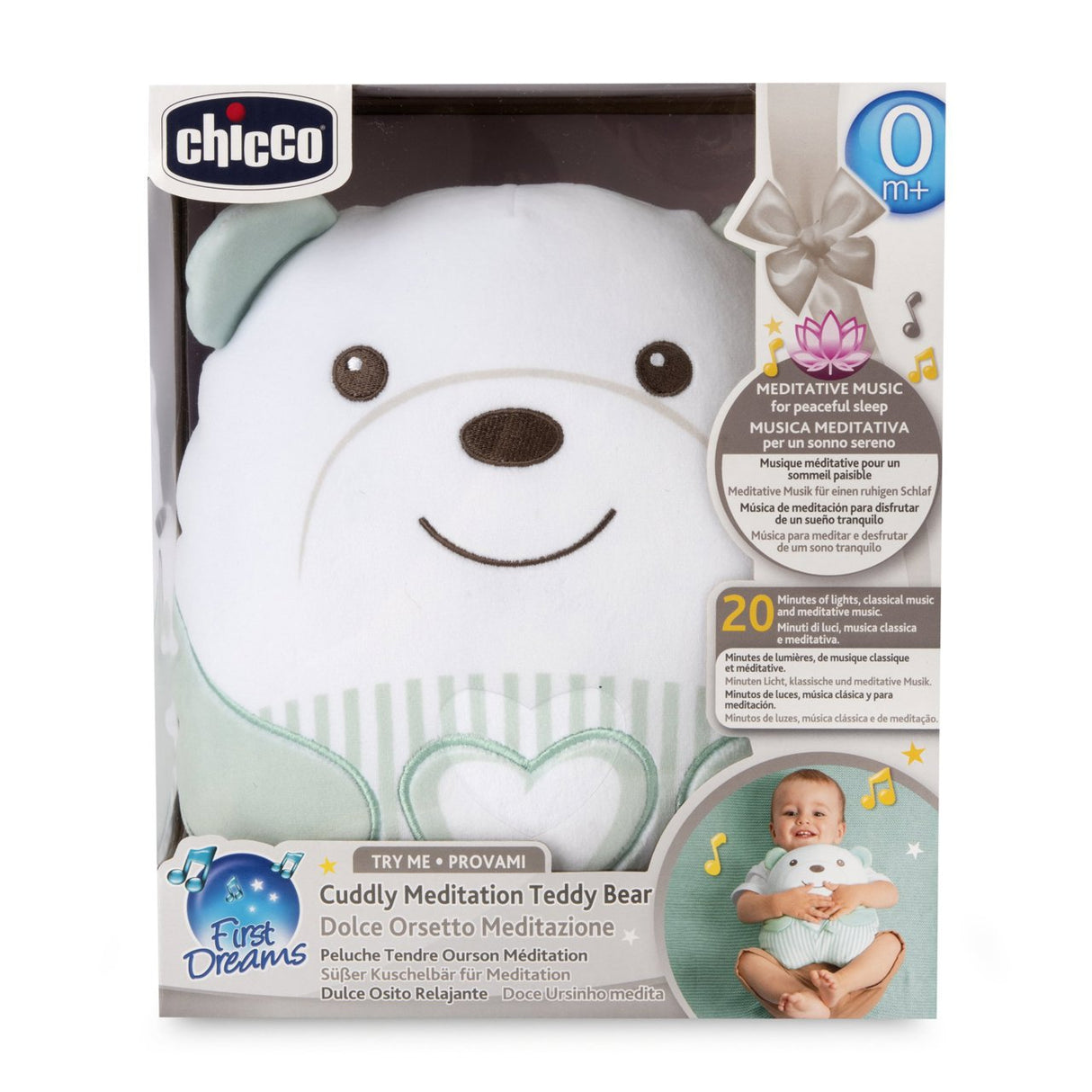 Peluche tendre Ourson - CHICCO - Vert - Des la naissance