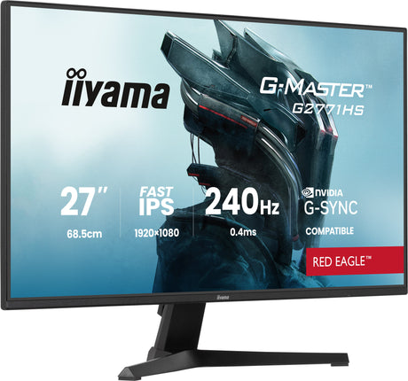 Ecran PC Gamer - IIYAMA - 27 - FHD - 240Hz - Dalle Fast IPS - 0,4ms - G-Master Red Eagle G2771HS-B1