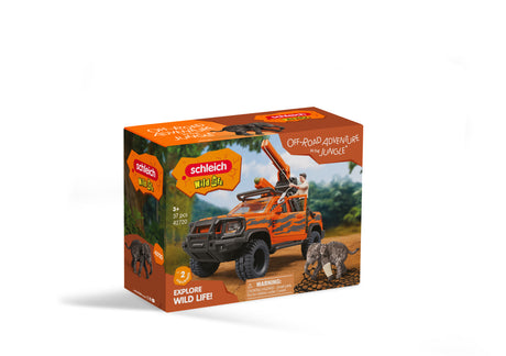 Figurine Aventures en 4x4 dans la jungle, Schleich 42720 Gamme Wild Life