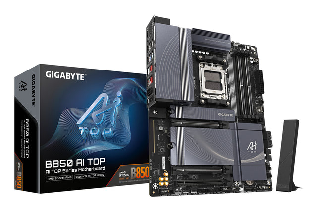 Carte mere - GIGABYTE - B850 AI TOP - Format ATX - Chipset AMD B850 - DDR5 & PCIe 5.0 - WiFi 7