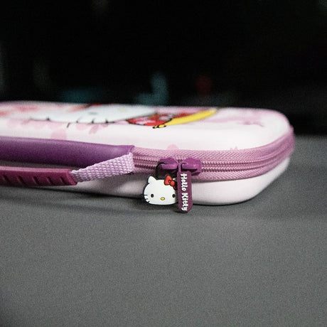 Housse de protection et transport - KONIX - Hello Kitty Nintendo Switch 2 - Rangement accessoires - Motif 3D - Rose