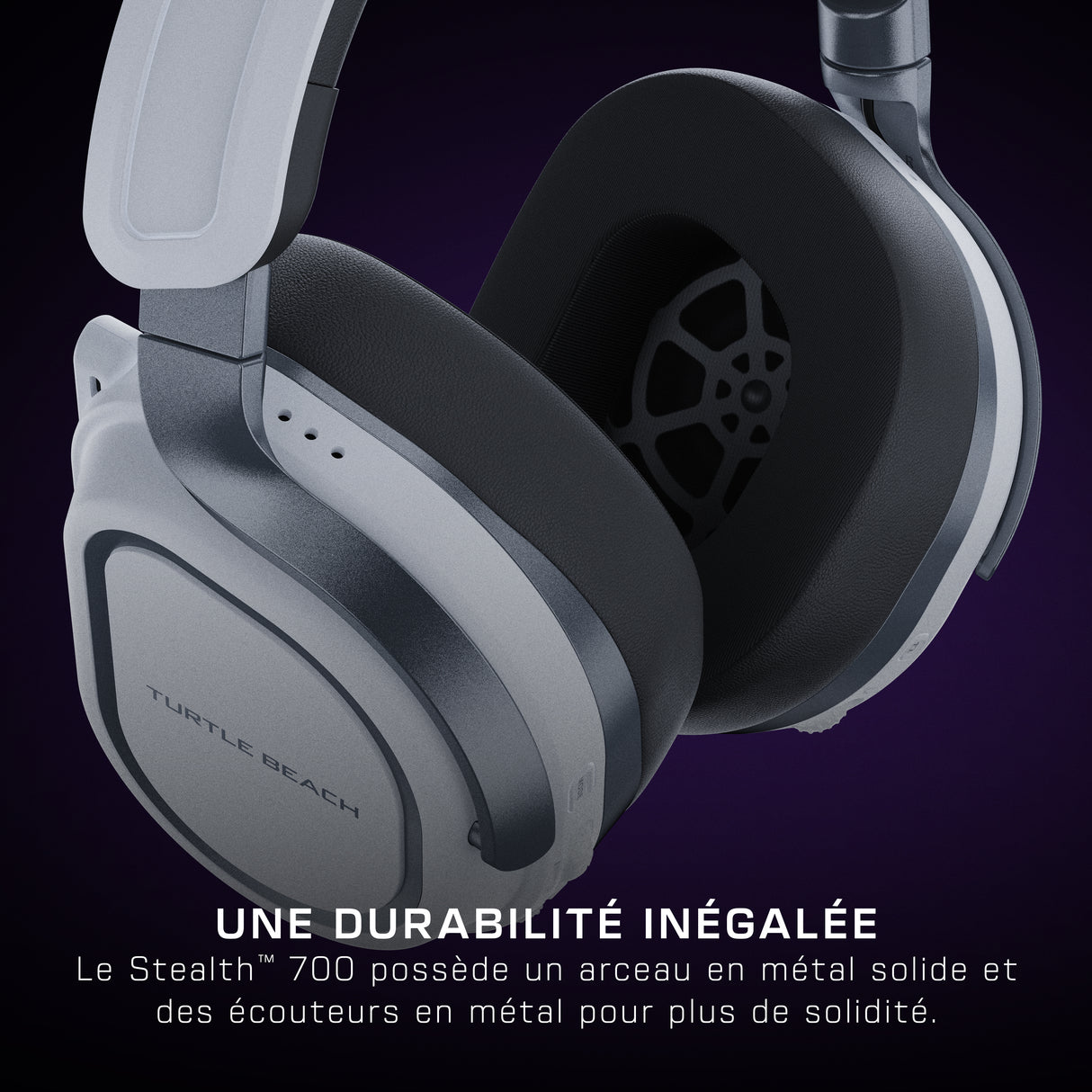 Casque gaming sans fil - Turtle Beach Stealth™ 700P (Gen3) - Blanc - PS5, PS4, PC, mobile, 60mm, Bluetooth, 80h