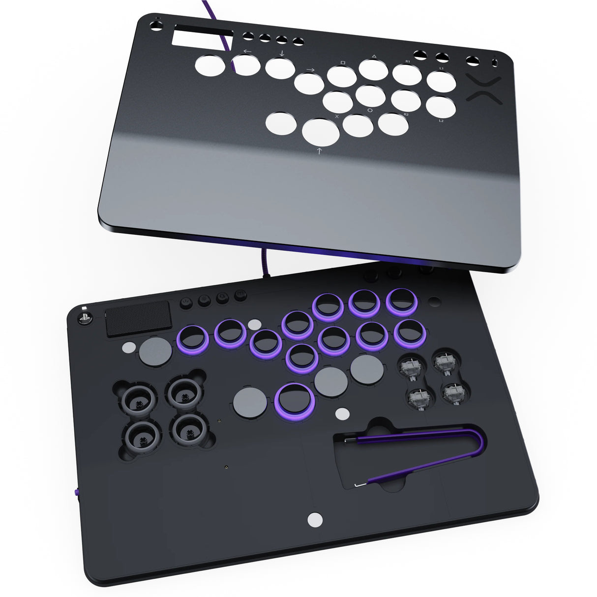 Manette de combat sans levier - Playstation - Victrix Pro KO Leverless Fight Stick - Gris