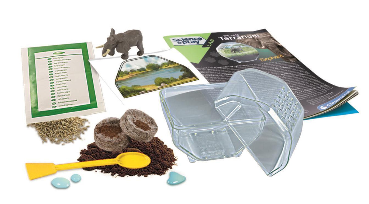 Mini Terrarium - Clementoni - Éléphant - Jeu de sciences et d'expériences - Des 7 ans - Fabriqué en Italie