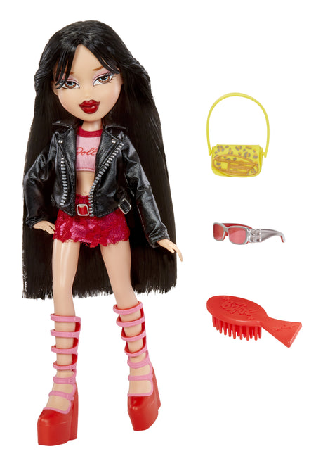 Bratz Goin' Out Poupée - Jade - 1 Poupée Mannequin a Collectionner - Une Tenue, Un Sac a Main, Une Paire de Lunettes Soleil - 6 ans