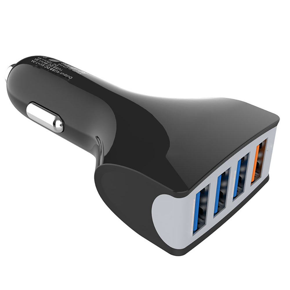Chargeur allume-cigare 4 ports USB - Total 35W/7A - 1 port QC 3.0 18W (DC 5V/3A,