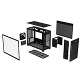 Boitier Mini Tour Micro ATX Asus Prime AP201 avec panneau vitré (Noir)