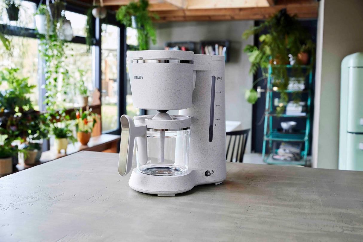 Cafetiere filtre - PHILIPS - HD5120/00 - Collection Eco-Conscious - 1.2L - 1000W - Creme