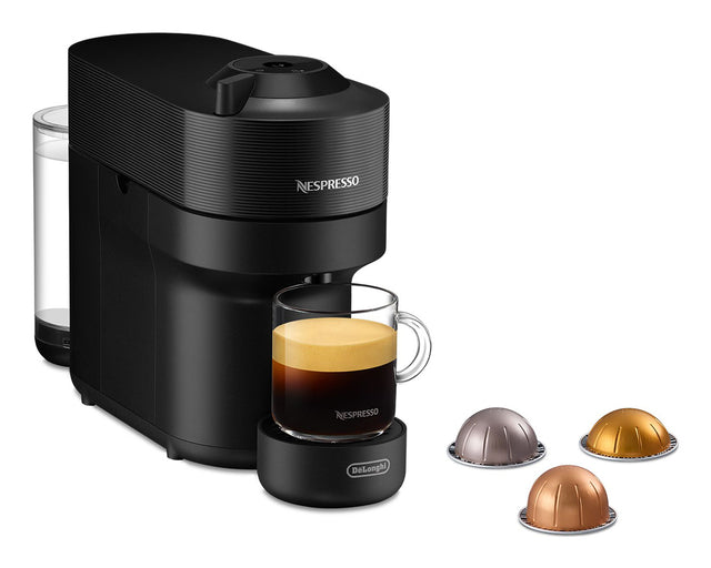 Machine a café capsules - Nespresso - De'Longhi - Vertuo pop - ENV90.B - Noir - 7 capsules Nespresso incluses